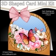 3D Shaped Card Kit - Pretty Flowers & Butterfly Basket
