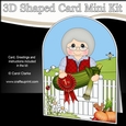 3D Shaped Card Kit - In the Garden - Village Show Vegetable 1st Prize Old Lady