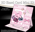 3D Easel Card Mini Kit - Pretty in Pink - Lola Elephant has been Shopping