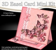 3D Easel Card Mini Kit - A Touch of Elegance - Flowers Lace, butterflies & Pearls