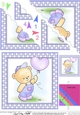 Cute Hunney Bear Robert has a Balloon Scallop Corner side stacker Topper