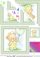 Cute Hunney Bear Robert has a Balloon Scallop Corner side stacker Topper