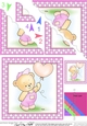 Cute Hunney Bear Robert has a Balloon Scallop Corner side stacker Topper