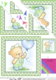 Cute Hunney Bear Robert has a Balloon Scallop Corner side stacker Topper