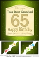 8 x 8 65th Birthday Grandad Champagne Label Scalloped Corner