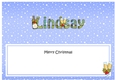Large DL Merry Christmas LINDSAY insert
