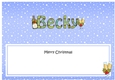 Large DL Merry Christmas BECKY insert