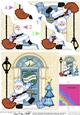 Santa is at the Door - Christmas Wavy Corner Side Stacker