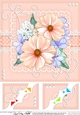 A Touch of Elegance Flowers, Pearls and Lace 8 x 8 Scalloped Corner Topper