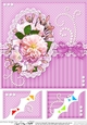 A Touch of Elegance Flowers, Pearls and Lace 8 x 8 Scalloped Corner Topper