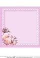 A Touch of Elegance Flowers, Pearls and Lace 8 x 8 Scalloped Corner Topper