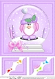 8 x 8 Christmas Penguin Snowglobe Scalloped Corner
