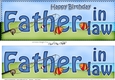 Large DL Happy Birthday FATHER IN LAW 3D decoupage with Fishing