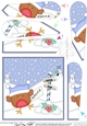 Christmas Robin is at the North Pole Fan Pyramage Topper