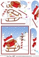 Christmas Robin is at the North Pole Fan Pyramage Topper