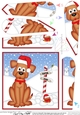 Christmas Rusty Dog is at the North Pole Fan Pyramage Topper