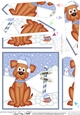 Christmas Rusty Dog is at the North Pole Fan Pyramage Topper
