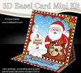 3D Easel Card Mini Kit - Christmas Santa has a Sack of Presents
