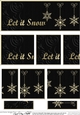 Let it Snow Christmas DL side stacker Topper
