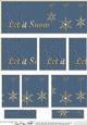 Let it Snow Christmas DL side stacker Topper