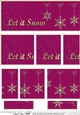 Let it Snow Christmas DL side stacker Topper