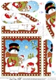Christmas Snowman Rio Fan Pyramage Topper