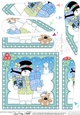 Christmas Snowman Rio Fan Pyramage Topper