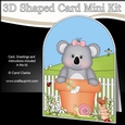 3D Shaped Card Kit - Flowerpot Friends - Cute Little Koala Bear
