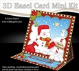 3D Easel Card Mini Kit - Christmas Snowman Oli has a Sack of Presents