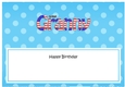 Large DL Happy Birthday GREAT GRANNY insert USA Stars & Stripes