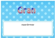 Large DL Happy Birthday GRAN insert USA Stars & Stripes