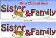 Large DL Merry Christmas to my SISTER & FAMILY 3D decoupage with Snowman Rio