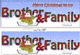 Large DL Merry Christmas to my BROTHER & FAMILY 3D decoupage with Snowman Rio