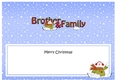 Large DL Merry Christmas to my BROTHER & FAMILY insert with Snowman Rio