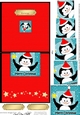 No-Hole Easy Over the Edge Card & Spiral Pyramid Topper - Christmas Penguin