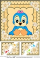 8 x 8 Cute Little Bird Scalloped Corner Topper  