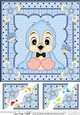 8 x 8 Cute Little Bird Scalloped Corner Topper  
