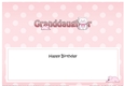 Large DL Happy Birthday GRANDDAUGHTER insert with Cute Cat