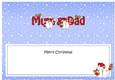 Large DL Merry Christmas MUM & DAD insert with Snowball Sam