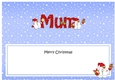 Large DL Merry Christmas MUM insert with Snowball Sam