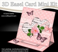 3D Easel Card Mini Kit - A Touch of Elegance - Hearts, Flowers, Lace, Butterflies & Pearls