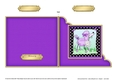 Cute Poodle has a Flower - Cut and Fold Corner Card 