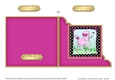 Cute Poodle has a Flower - Cut and Fold Corner Card 