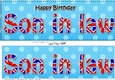 Large DL Happy Birthday SON IN LAW 3D decoupage UK Union Jack