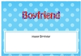 Large DL Happy Birthday BOYFRIEND insert UK Union Jack