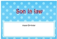 Large DL Happy Birthday SON IN LAW insert UK Union Jack