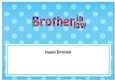 Large DL Happy Birthday BROTHER IN LAW insert UK Union Jack