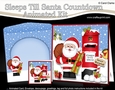 3D Animated Sleeps Till Santa Christmas Postbox Countdown Card Kit - Santa has lots of Presents to deliver