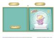 Christmas Hunney Bear Rosie - Snowglobe Quick Cut and Fold Card