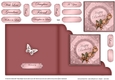 Roses and Metallic Lace - Cut and Fold Corner Card